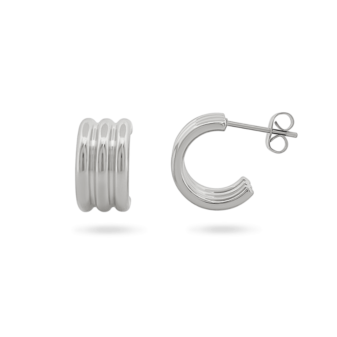 Rima Hoop Earrings Earrings IceLink-BL Stainless Steel  